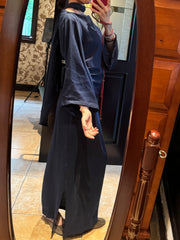 Shen Po 神婆 Witch Modernized Buttoned Bottleneck Bell Sleeve Qipao & Belt Set