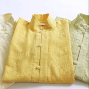 Richang 日常 Daily Cotton Liling Duijin Duanshan Ming Standing Collar Shirt
