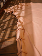 Sanwen Yu 三文鱼 Pink Salmon Republic of China Cotton & Linen Short Sleeve Qipao
