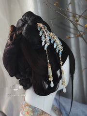 Yi Pian Pian 一片片 One Petal After Another New Chinese Style Pearl Petal Tassel Hair Accessories