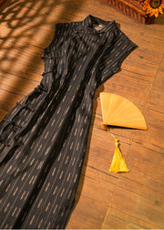 Niuqü 扭曲 Time Warp Republic of China Striped Jacquard Sleeveless Qipao