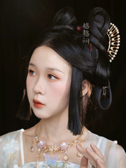 Halo 光环 Double Tiered Pearl Tang Ming Curved Hairpins