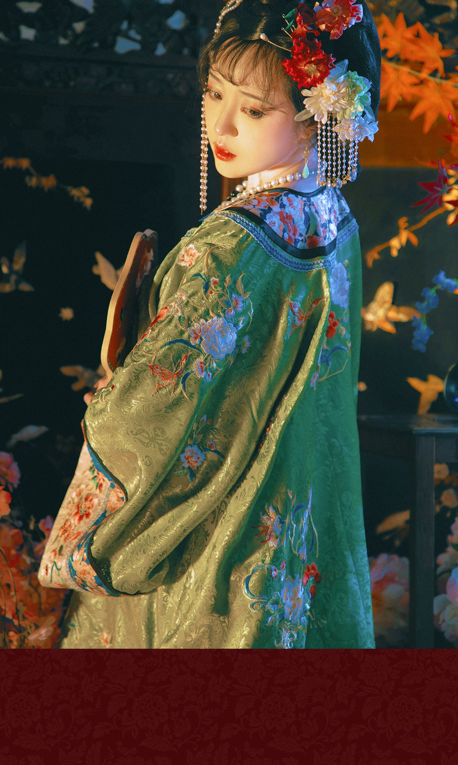 Guiying 桂影 Osmanthus Qing Han Round Collar Shirt Set