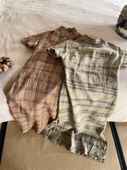 Waiting for Leisure 山月等闲 1930s Inspired Pure Linen Flannel Bottleneck Qipao