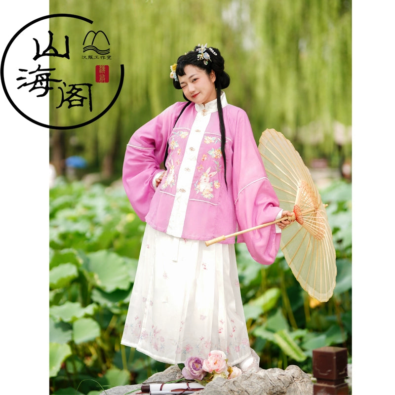 Lei Si 蕾丝 Lacy Bunny Ming Dynasty Plus Size Liling Pipa Sleeve Mamian Aoqun Set