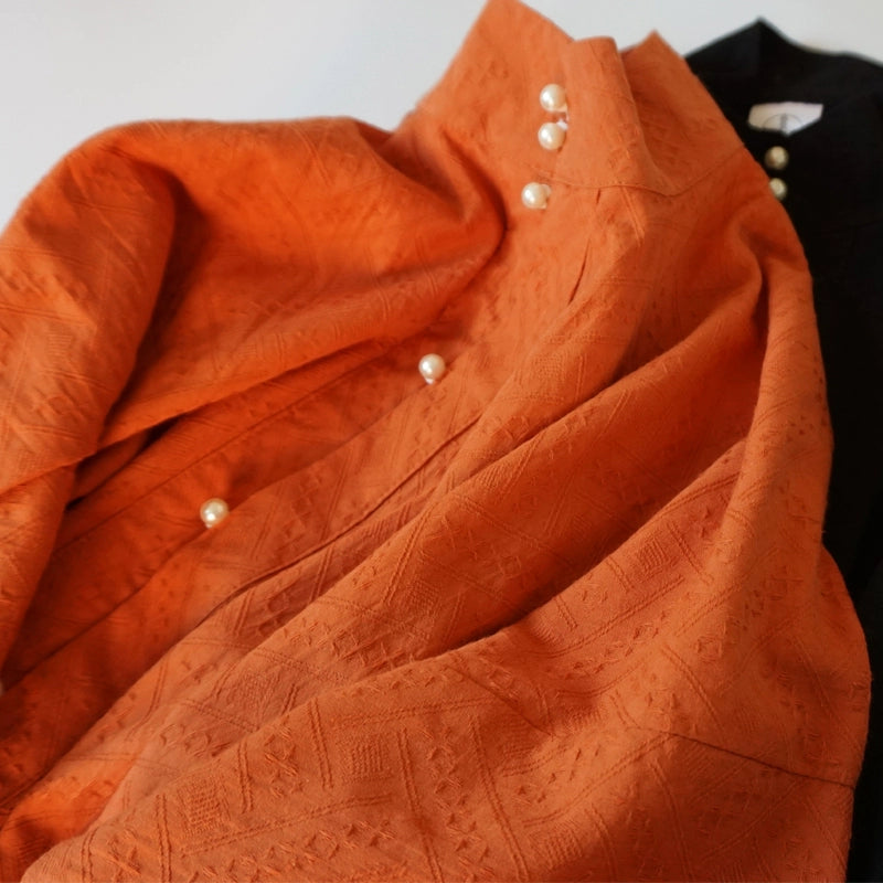 Shi Zi 柿子 Persimmon Ming Dynasty Liling Narrow Sleeve Daily Cotton Shirt