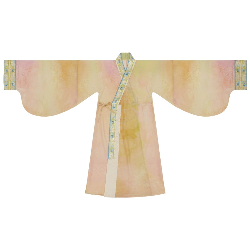 Qi Guang 齐光 Rising Light Fantasy Han Dynasty Golden Zhiju Straight Hem Robe