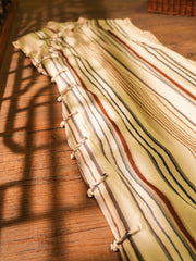 Xiao Lu 小路 Back Roads Republic of China Striped Cotton Sleeveless Qipao