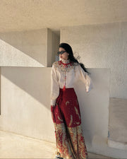 Jing Jiu 敬酒 Toast to the Bride Ming Dynasty Plus Size Cloud Collar & Mamian Skirt