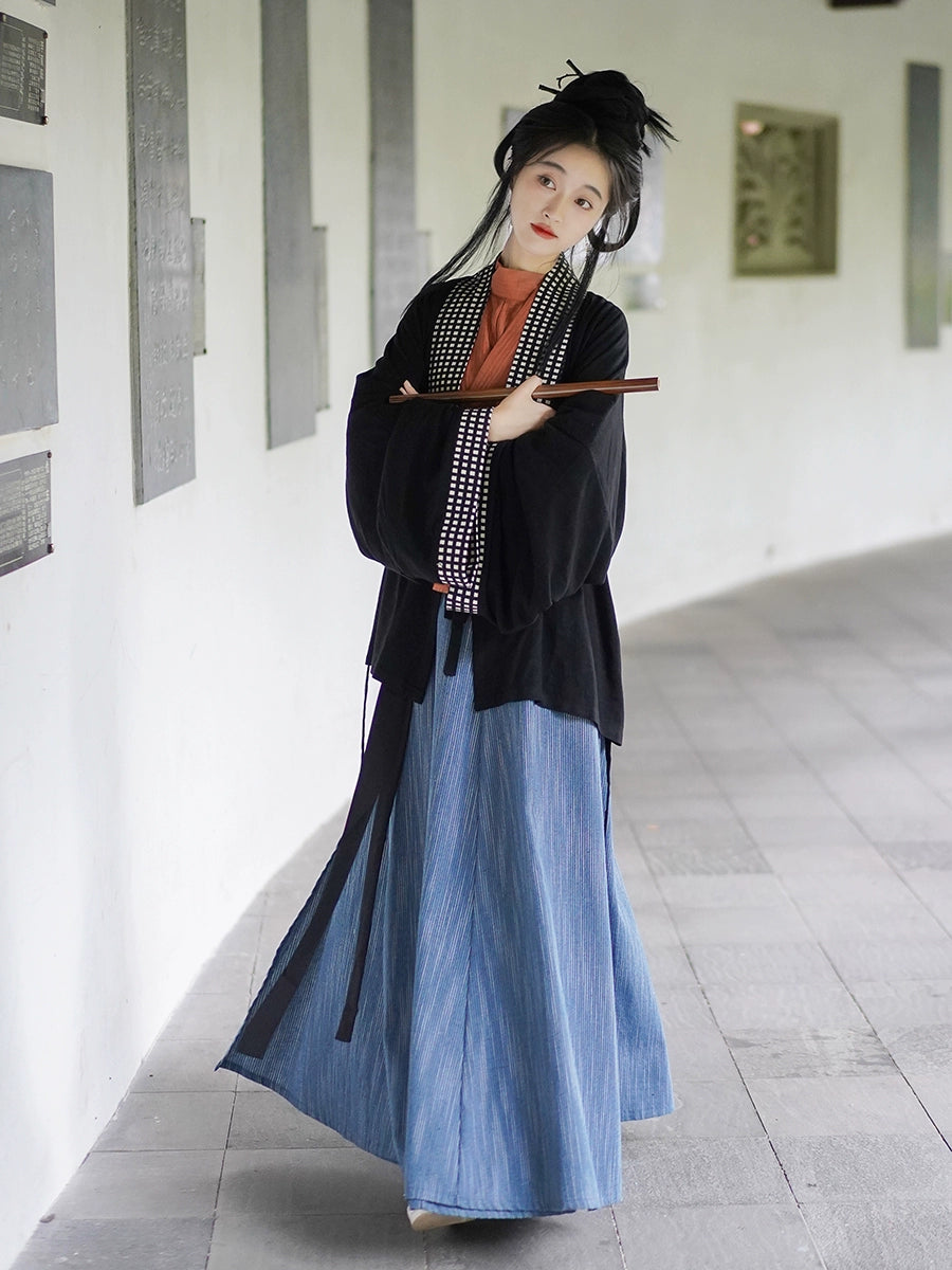 Xishan Wai 西山外 Beyond Mountains Modernized Wei Jin Cotton Unisex Ruqun Set