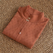 Macaron 马卡龙 Ming Dynasty Pure Cotton Standing Collar Daily Summer Shirt
