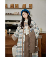Xue Hou 雪后 After the Snow Modernized Ming Yuanling Pi Ao Fuzzy Coat & Xuanqun Skirt Set