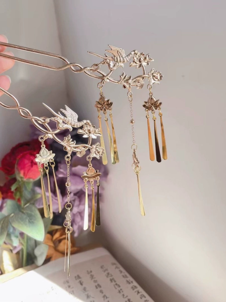 Maque Ge 麻雀歌 Sparrow Song Metal Hairpins