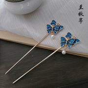 Shao Lan 烧蓝 Burnt Blue Various Ming Dynasty Turquoise Flower Hairpins