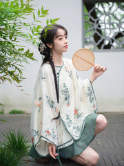 Qing Huai 情怀 Soft Feelings Qing Dynasty New Chinese Style Embroidered Top & Trouser Set