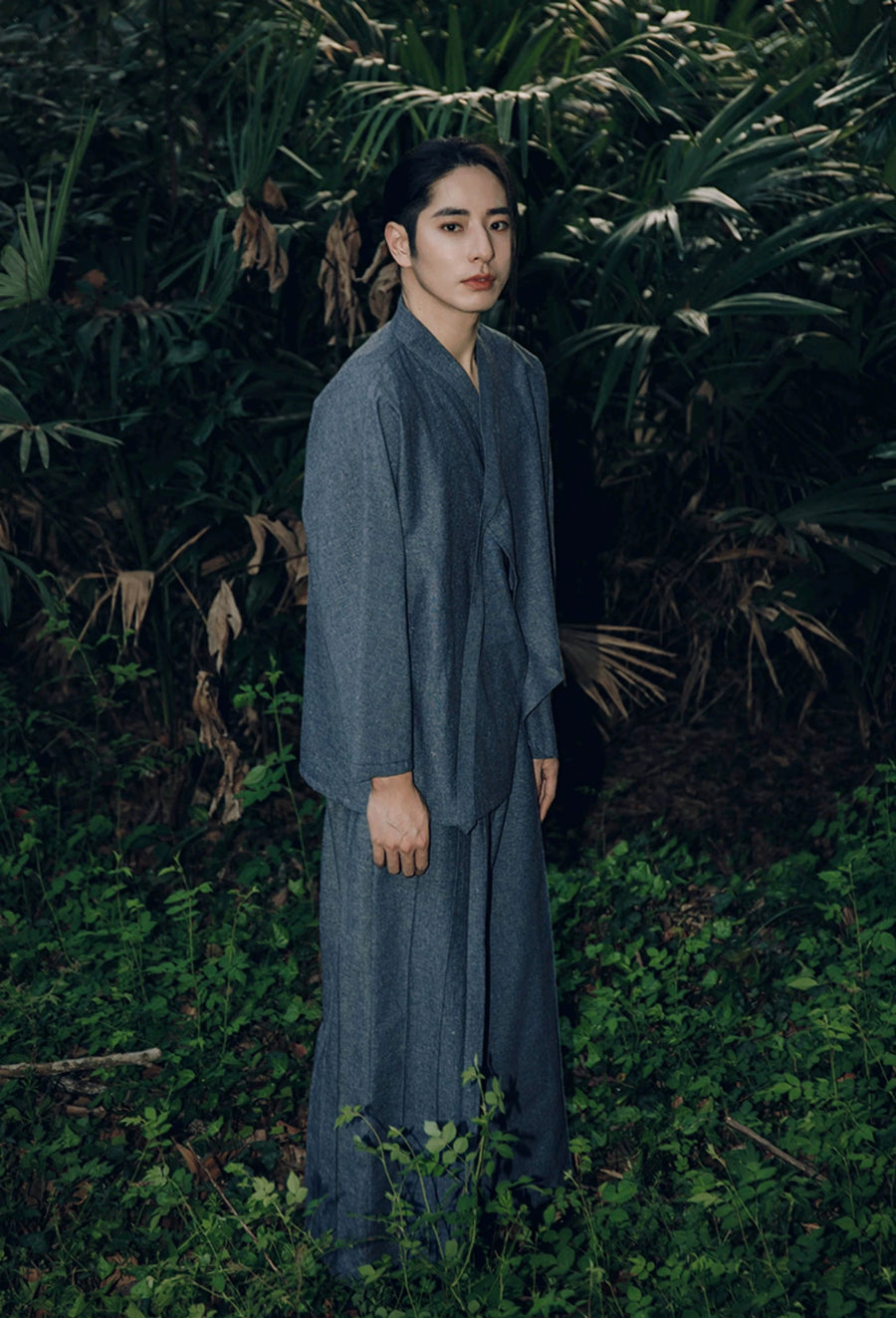 Pure Spirit 纯粹精神 Modernized Men's & Unisex Pure Cotton Denim Pansuit Set