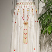Jia Chang 加长 Gold Lock Extra Long Pearl Belt Hanfu Accessory