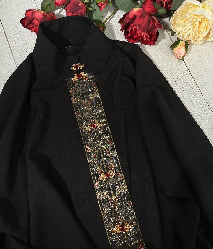 Yan Zhu 烟竹 Smoking Bamboo Men's & Unisex Ming Dynasty Liling Standing Collar Top