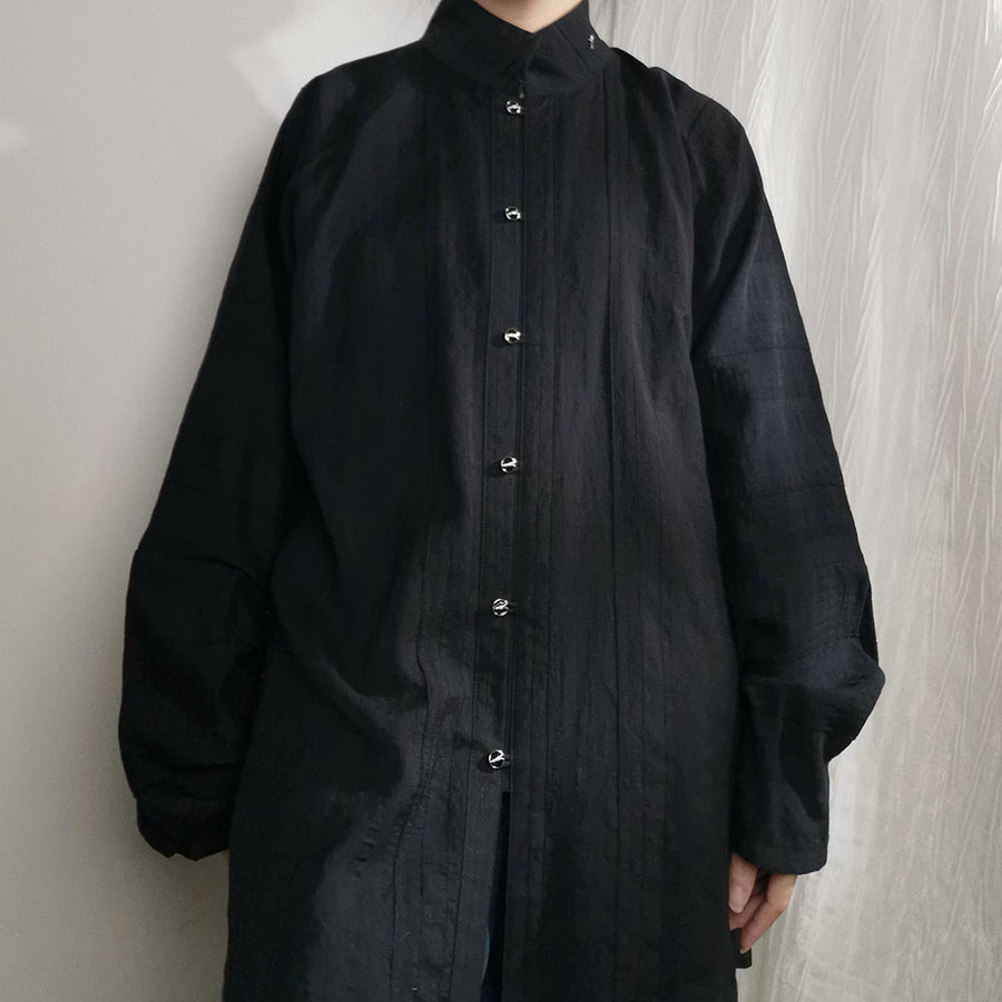 Old Wine 古酒 Modernized Ming Dynasty Men's Liling Duijin Shan Daily Standing Collar Top