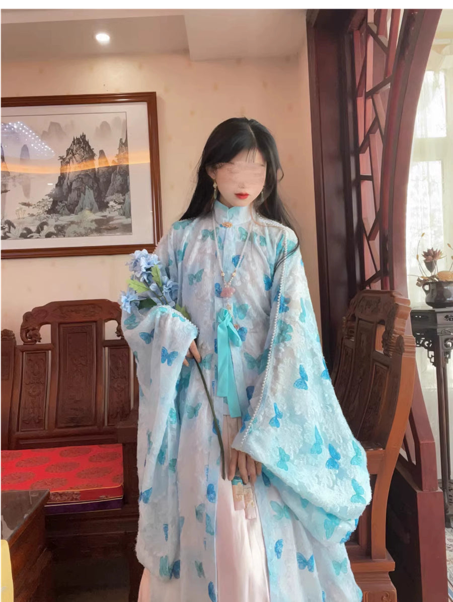 Ye Can 野餐 Picnic Modernized Ming Dynasty Lace Liling Duijin Shirt & Bijia Vest