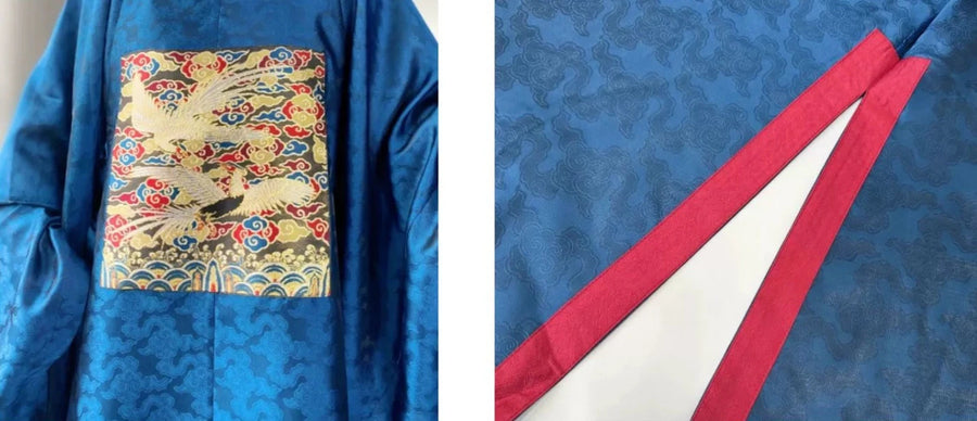 White Pheasant 白鹇 Ming Dynasty Men's & Unisex Buzi Yuanlingpao Robe