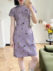 Limao Xidie 狸猫戏蝶 Kitty & Butterfly Modernized Qipao