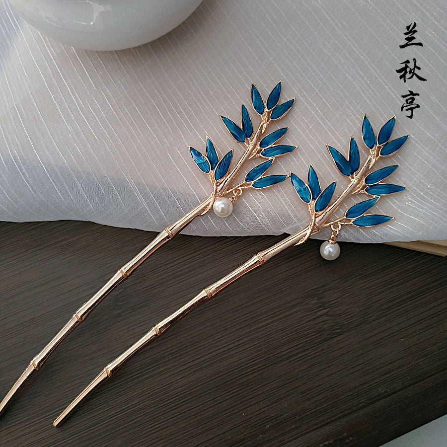 Shao Lan 烧蓝 Burnt Blue Various Ming Dynasty Turquoise Flower Hairpins