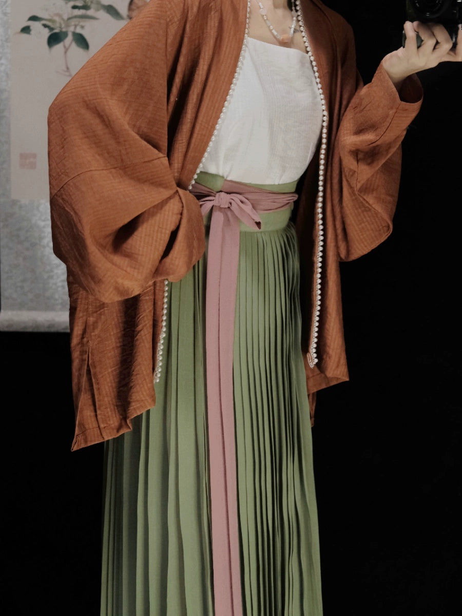 Yaoyao 夭夭 Budding Pearls Modernized Song Dynasty Feijixiu Top