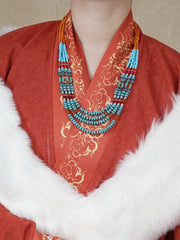Fang Songshi 仿松石 Turquoise Beaded Warring States Western Chinese Necklace