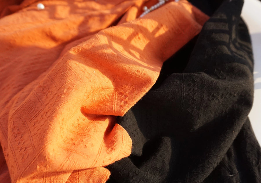 Shi Zi 柿子 Persimmon Ming Dynasty Liling Narrow Sleeve Daily Cotton Shirt