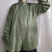 Old Wine 古酒 Modernized Ming Dynasty Men's Liling Duijin Shan Daily Standing Collar Top