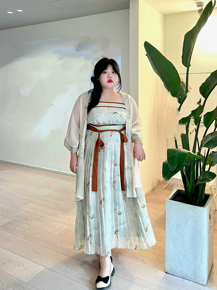 Misty Rain 烟雨 Modernized Song Dynasty Goldfish Plus Size Ruqun Set