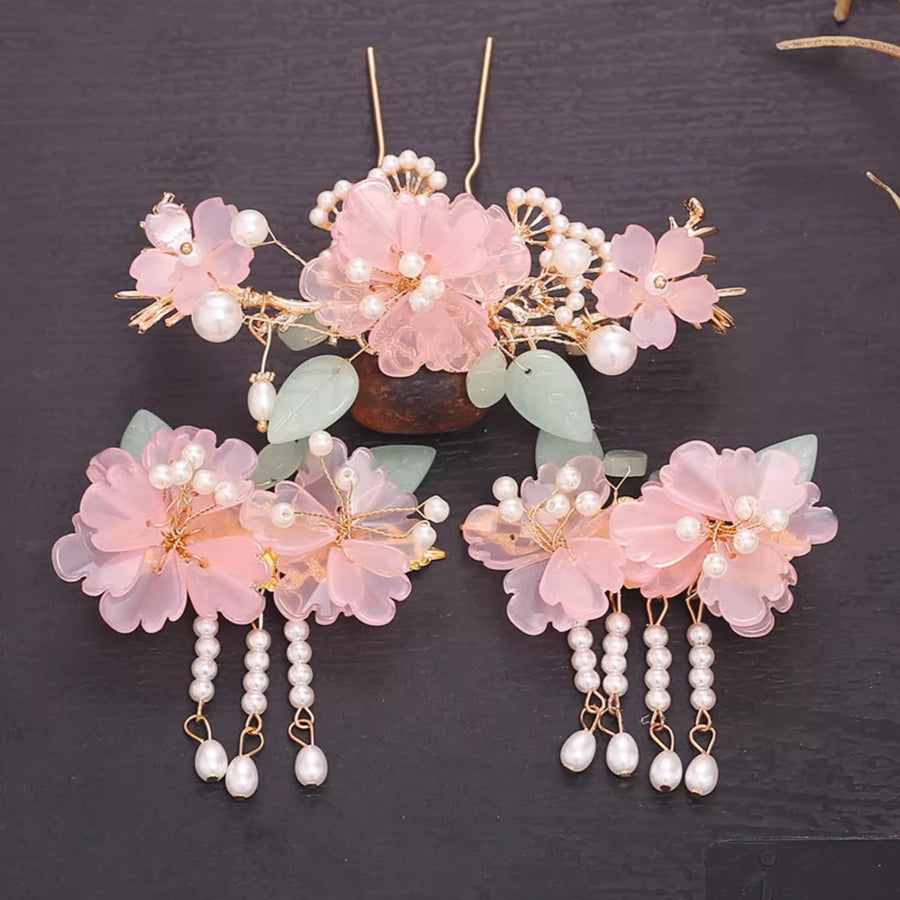 Fanzi 簪子 Floral Hairpin Sets