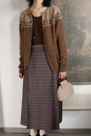 Jia Ri 假日 Holiday Plaid Modernized Ming Midi Mamian Skirt