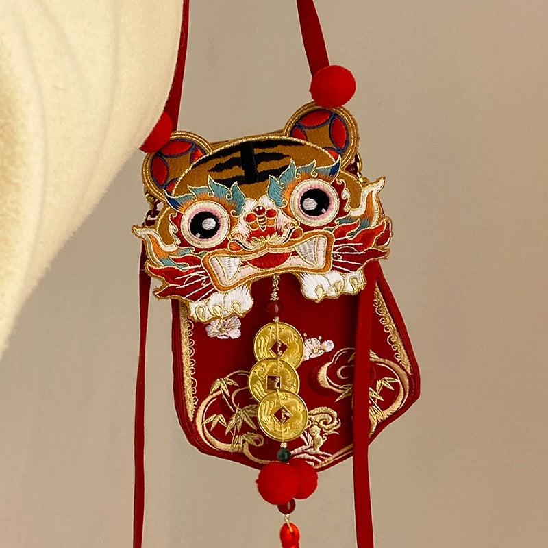 Lucky Tiger 如虎 Embroidered Phone Purse