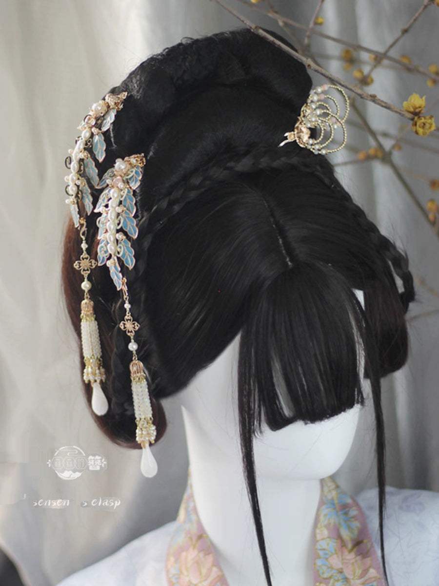 Yi Pian Pian 一片片 One Petal After Another New Chinese Style Pearl Petal Tassel Hair Accessories