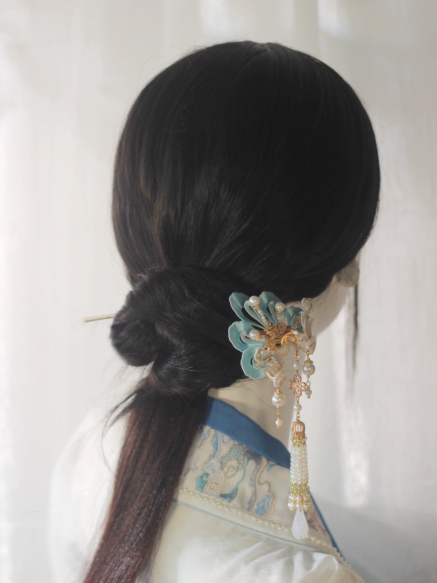Xiao Feng 小凤 Little Phoenix New Chinese Style Pearl Tassel Hairpin