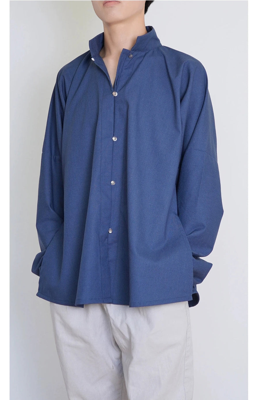 Yin Zhen 银针 Silver Needle Modernized Ming Men's & Unisex Liling Duijin Shan Standing Collar Top