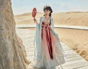 Xi Hé 羲和 Sky Goddess Modernized Tang Dynasty Daxiushan Qixiong Ruqun Wedding Set