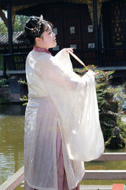 Ziluo 紫罗 Violet Late Ming Changshan Standing Collar Shirt