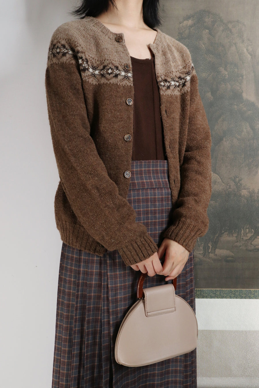 Jia Ri 假日 Holiday Plaid Modernized Ming Midi Mamian Skirt