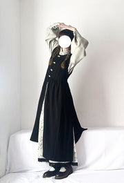 Wen Xueshe 文学社 Literary Society Modernized Ming Song Dynasty Bijia Vest & Songku Pants Set