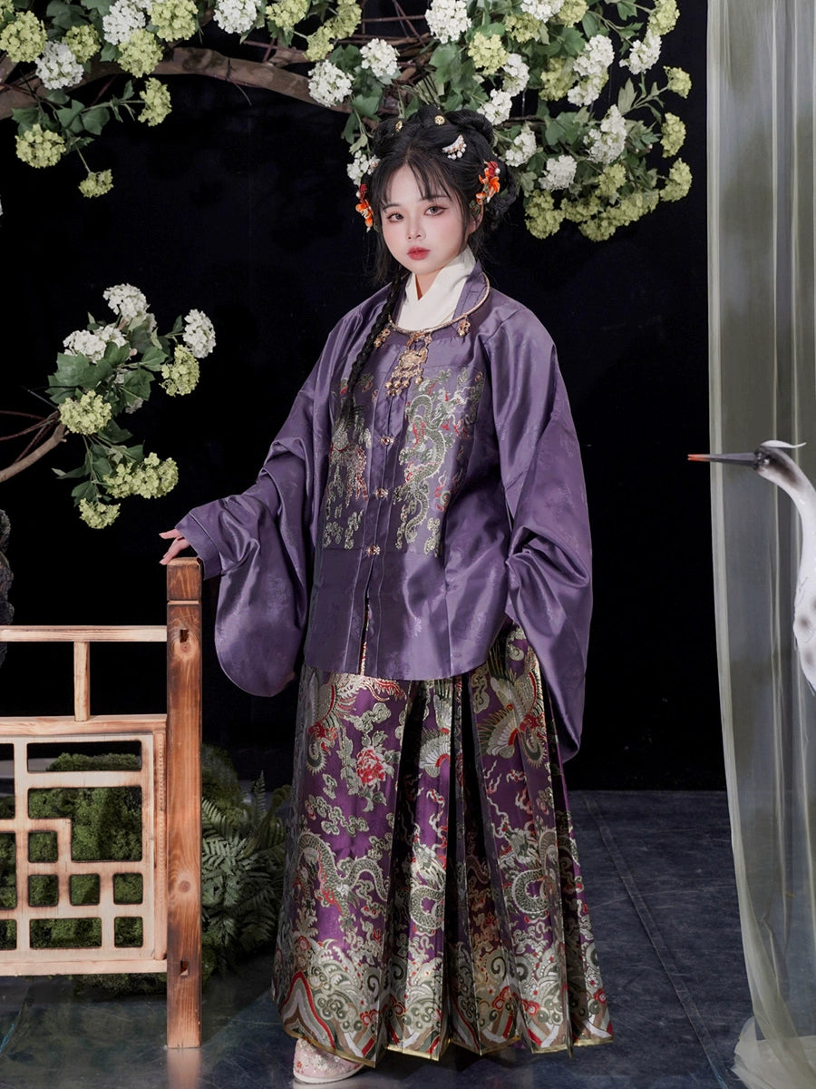Silk Dreams 绸梦如愿 Ming Dynasty Plus Size Fanling Ao Jacket Mamian Skirt Aoqun Set