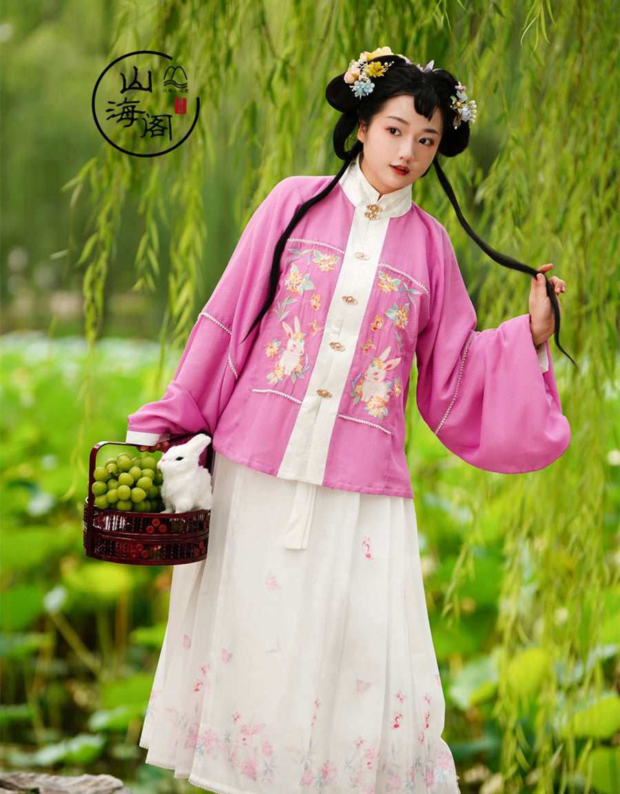 Lei Si 蕾丝 Lacy Bunny Ming Dynasty Plus Size Liling Pipa Sleeve Mamian Aoqun Set