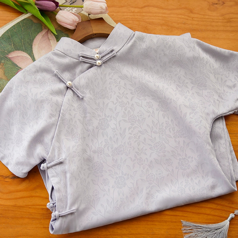 Hui Zi 灰紫 Dusty Lilac 1930s Daily Satin Qipao