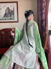 Ye Can 野餐 Picnic Modernized Ming Dynasty Lace Liling Duijin Shirt & Bijia Vest