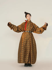 Mu Ye 牧野 Camel Northern Southern Dynasty Unisex Yuanlingpao Raised Collar Robe