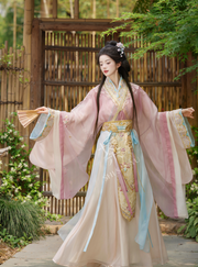Cherry Blossom Grove 樱花林 Modernized Jin Dynasty Zaju Swallow Tail Ruqun Set
