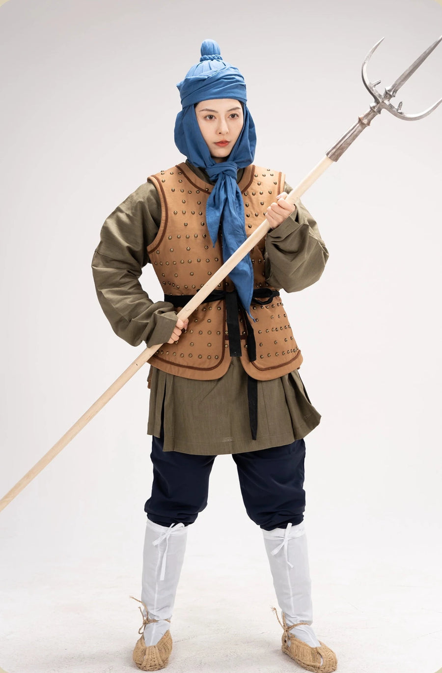 Wokou Tujuan 倭寇图卷 Scroll of the Ming Army Soldier's Cotton & Linen Restored Headscarf