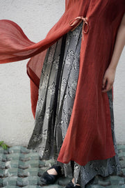 Xiang Cao 香草 Vanilla Modernized Ming Dynasty Summer Bijia Vest Set